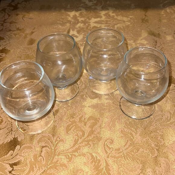 Vintage Mini Brandy Snifter Shot Glasses, Set of 4 - Picture 1 of 3